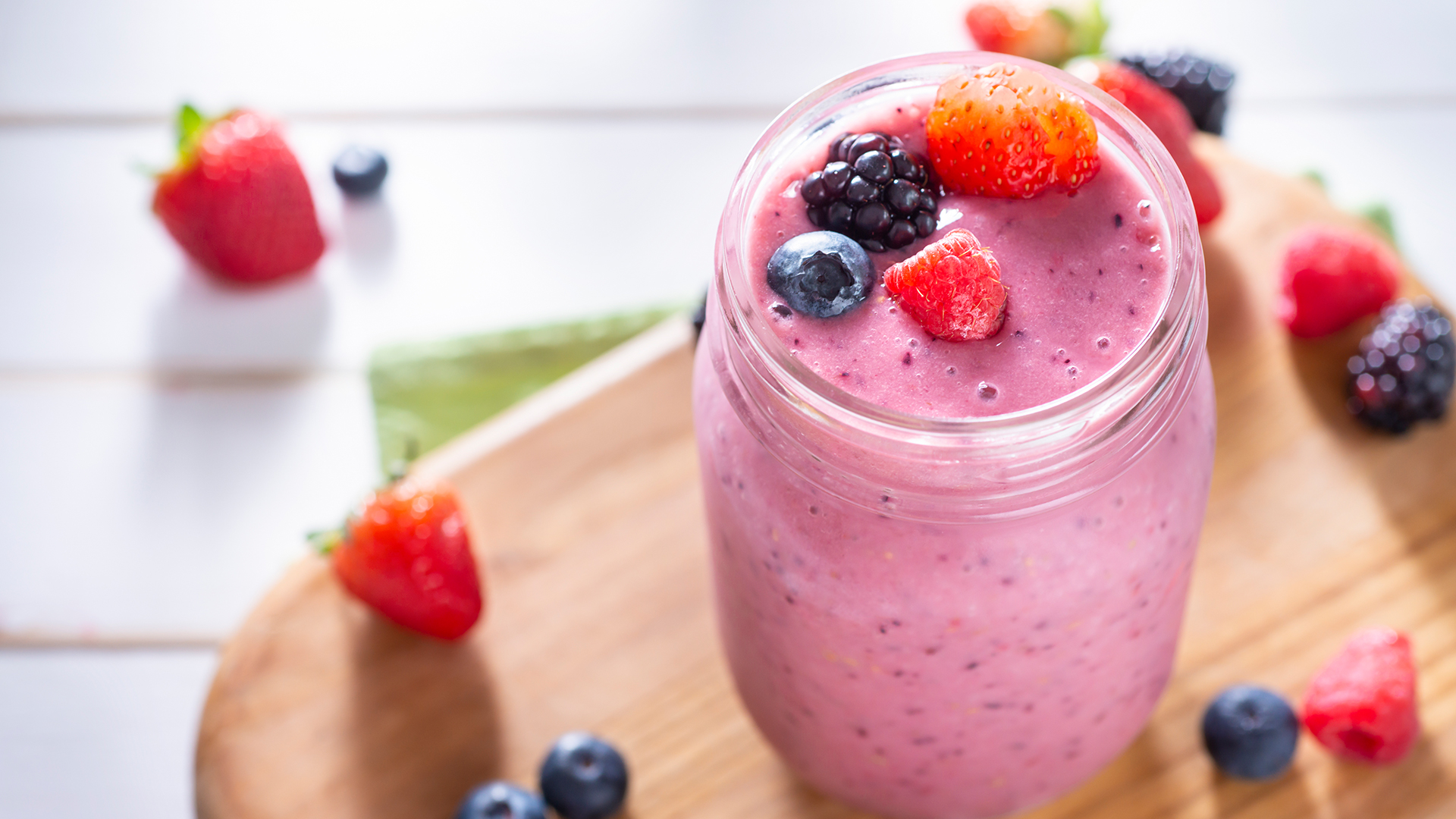 Start your day with a power-packed smoothie, loaded with antioxidant-rich berries