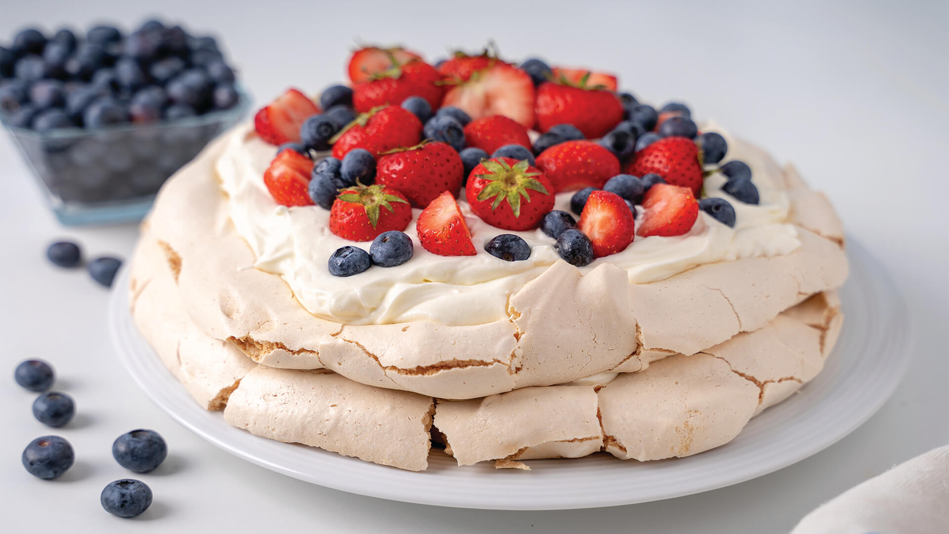 This allergy-friendly pavlova is made without eggs, and uses chickpea brine instead