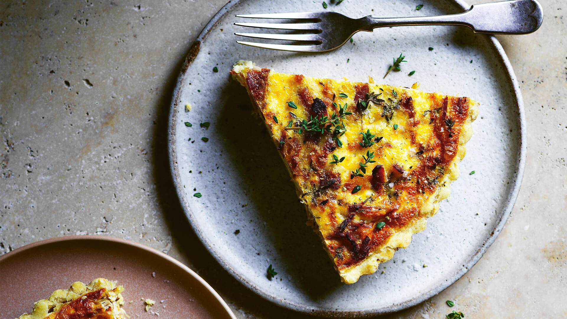 gluten-free bacon, cheddar and thyme quiche by Cherie Lyden of Wholegreen Bakery